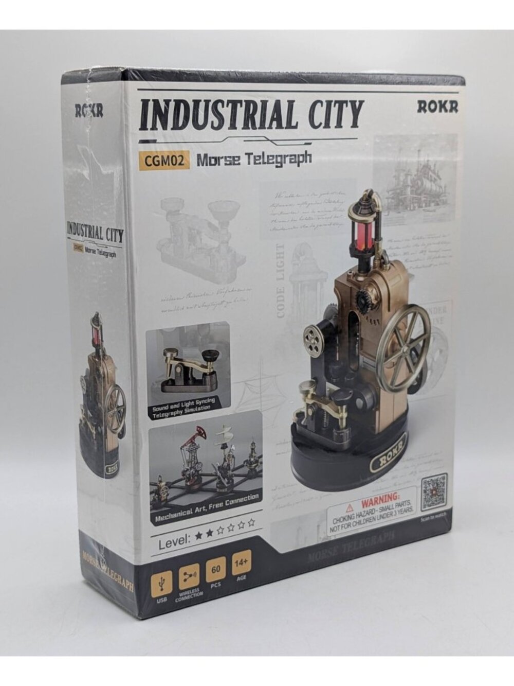ROKR Morse Telegraph Mechanical 3D Puzzle DIY Model Kit Adult Industrial City
